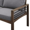 thumbnail image 4 of Walker Edison Lucien Modern Patio Loveseat, Dark Brown, 4 of 7