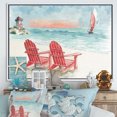 thumbnail image 3 of Coastal Chaise Relax Plage II - Toile Encadrée Nautique et Côtière, 3 of 3