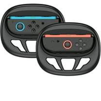 QQV Steering Wheel for Nintendo Switch 2 Joy-Cons, Racing Game Accessories for Switch 2 Joy-Con Controller,Black