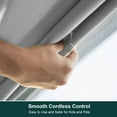 thumbnail image 3 of Chicology Cordless Roman Shade, Blackout, Del Mar Pearl Grey, 34"W X 64"H, 3 of 9