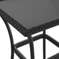 thumbnail image 5 of COSCO Outdoor Living 3 Piece High Top Bistro Patio Furniture Set, Black Wicker and Gray Cushion, 5 of 15