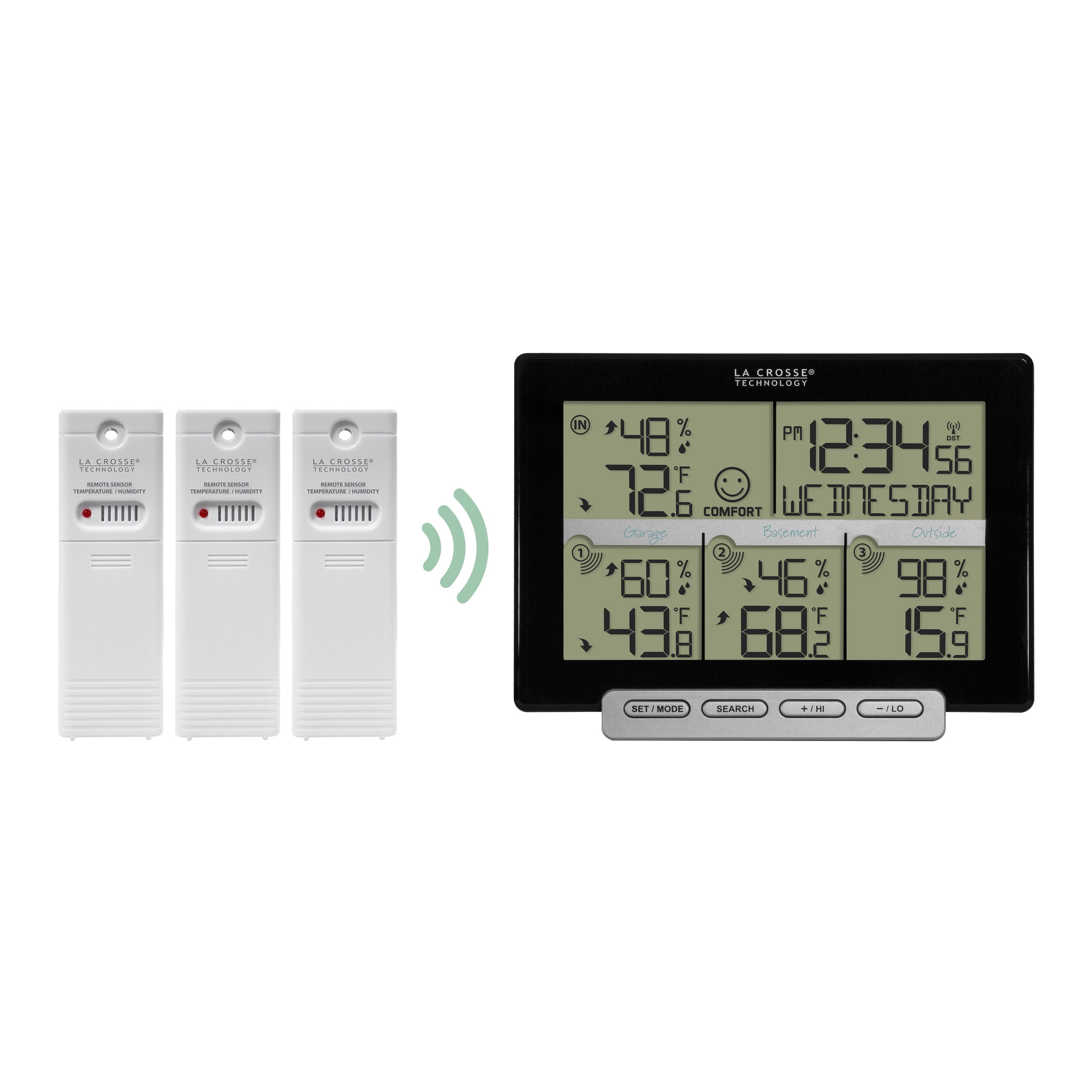 La Crosse Technology 3-Channel Wireless Digital Weather Station, 308-1412-3TX