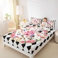 thumbnail image 4 of Castle Fairy Children Teenagers Adults Kawaii Pink Princess Castle 4pcs Bed Sheets,Rose Flower Gradient Mushroom King Sheets,Magical Magician'S Hat Playing Cards Super Cozy Sheet Set, 4 of 7