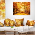 thumbnail image 4 of Designart Yellow Autumn Forest - Landscape Printed Throw Pillow - 18x18, 4 of 5