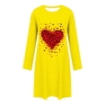 thumbnail image 5 of Wensltd Long Sleeve Nightgowns Women Valentine Day Crew Neck Soft Sleep Dress Casual Comfortable Short Sleepwear, 5 of 5