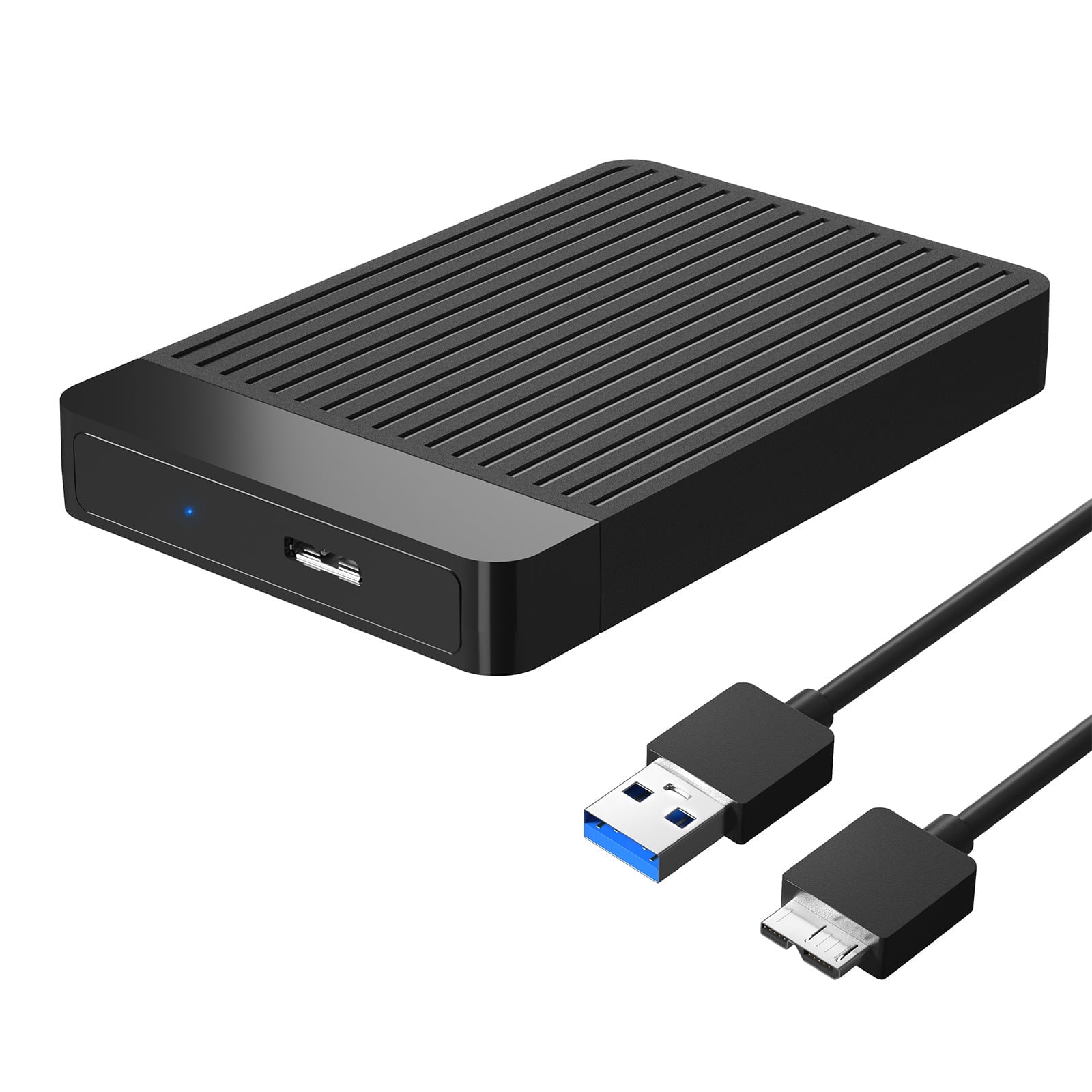 2.5" Hard Drive Enclosure USB 3.0 Type C SATA III for 2.5 Inch SSD & HDD External Hard Drive Case Support 6TB JMS578 JMS576 122x81x14mm-