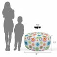 thumbnail image 4 of Modern Pouf Cover with Zipper, Colorful Style Inspired Patterns with Flower Like Images Art, Soft Decorative Fabric Unstuffed Case, 30" W X 17.3" L, Multicolor, by Ambesonne, 4 of 5