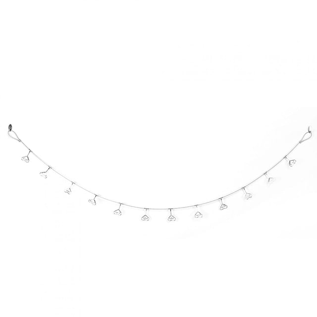 Hanging Photos Clips Heart Shapes Steel Wire Rope Wall Pictures Display Decoration