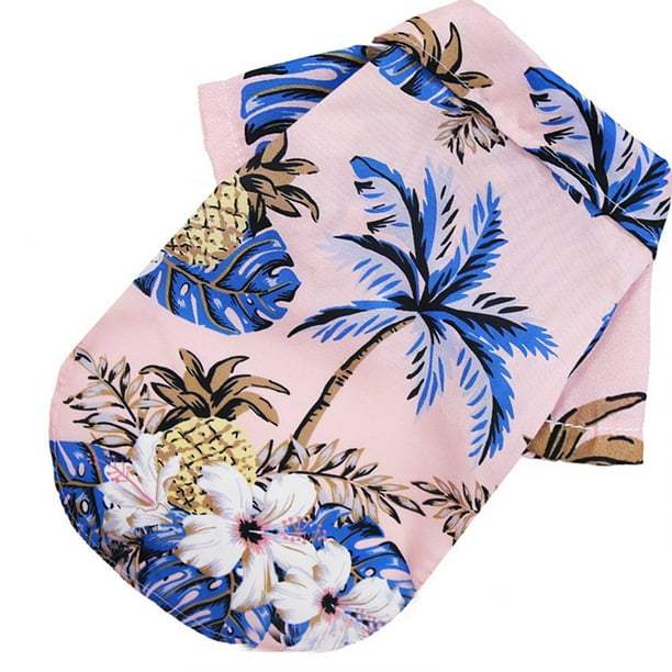 Camisa para perro con estampado de piña Gato y cachorro ajustable Adepaton CPB-US-YY290-3