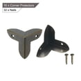 thumbnail image 3 of 16 Pcs Furniture Corner Edges Protector, 22mm Metal Edge Guard with Screws, Bronze, 3 of 6