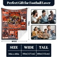 thumbnail image 5 of Chicago Football Throw Blanket, Gifts for Men Women Football Lovers, Navy and Orange Team Color Style, 50"x60" Sports Merch Blanket Gear., 5 of 6