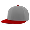 thumbnail image 2 of Pacific Headwear Premium Performance Flexfit Cap Es811 Silver/Red Xs, 2 of 2