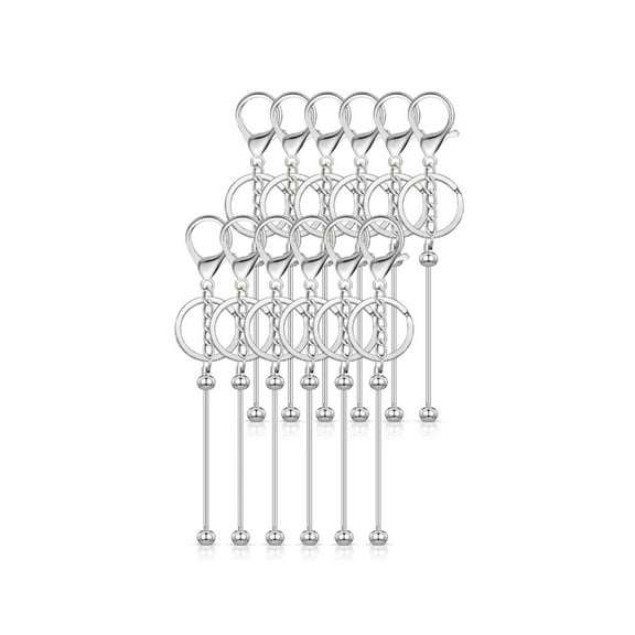 Unleash Creativity with 12 Pcs Alloy Keychain Making Set for Beading Projects and Personalize Gifts Trendy Adults