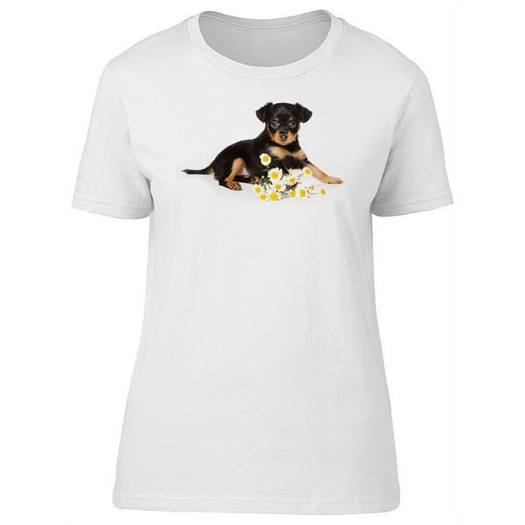 Cute Adorable Toy Dog Puppy T-Shirt Women -Image by Shutterstock, Female Medium