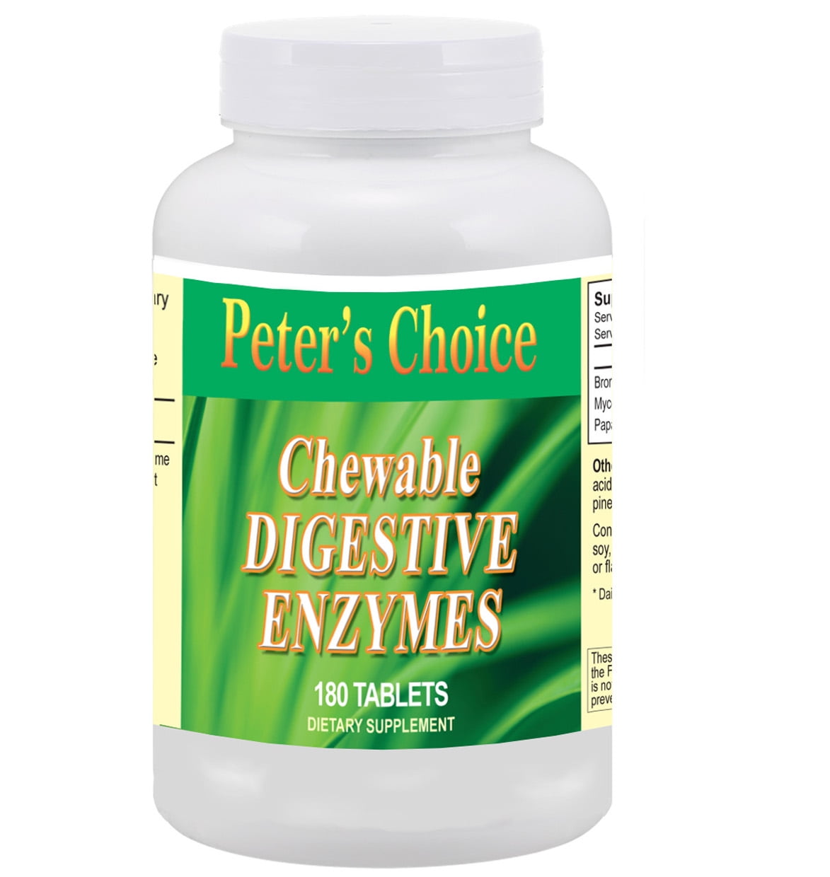 Peter's Choice Chewable Digestive Enzymes 180 Tablets