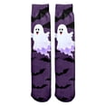 thumbnail image 4 of AWZXDE Halloween Crew Socks Cartoon Bat Print Mid Calf Socks for Adults Great for Fall Holiday Party and Season Daily Wear, 4 of 4