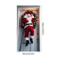 thumbnail image 3 of Christmas Door Cover 70 x 35 Inch – Red Ice Silk Polyester Door Hanging with Ropes – Wrinkle-Resistant Holiday Decoration for Home, Shops, and Party Entrances, 3 of 5