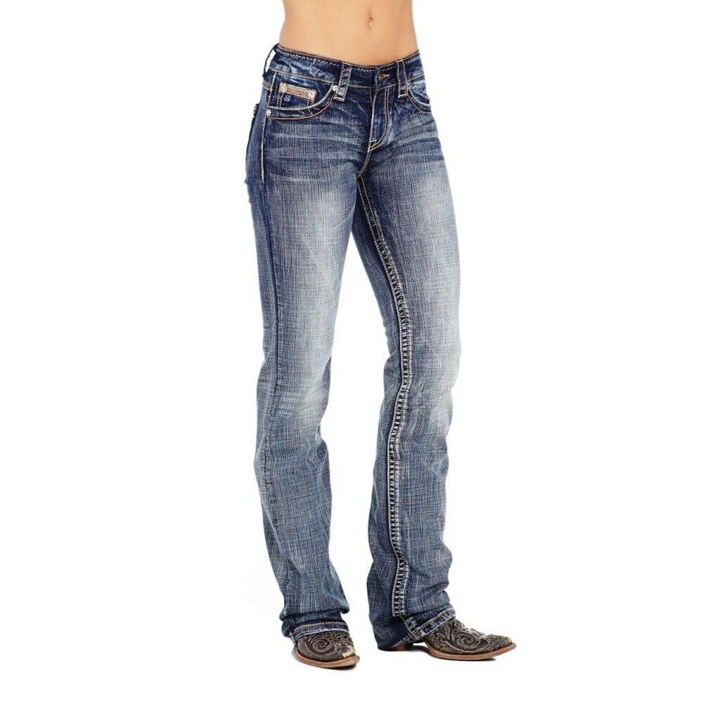 Cowgirl Up Cowgirl Up Pants Womens Western Studded Midrise Boot Cut