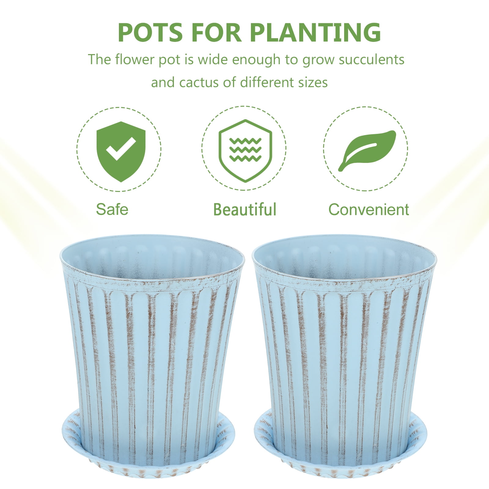 OUNONA 2 Sets of Plant Pot Nursery Planter Gardening Plants Pot Outdoor Indoor Plants Pot Vintage Flowerpot