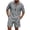 Grey-A, variant on Mens 2 Piece Zip Tracksuit Short Sleeve Print Polo Shirt and Shorts Sets,Letter Printed Waffle pattern Summer Outfits Black M