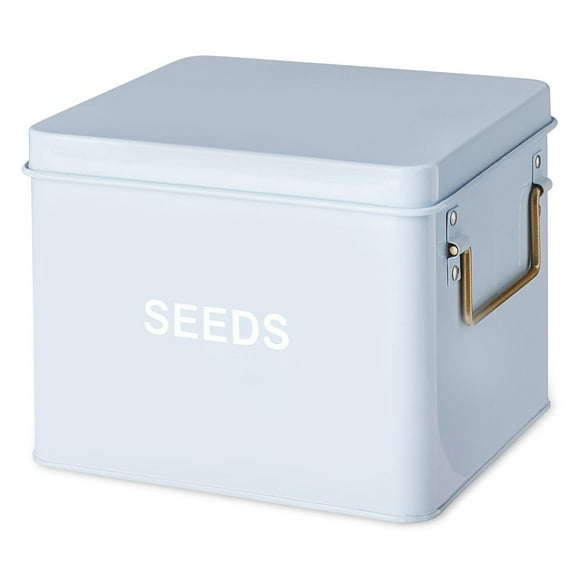 FRAÎCHE Spring Metal Pearl Blue Seed Storage Container, One Size