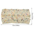 thumbnail image 1 of Headbands Autumn Windproof Elastic Head Protector Multicolor Adjustable Wide Ladies Ear Muffs Hair Accessories for Girls Beige+color thread, 1 of 6