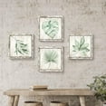 thumbnail image 6 of Green Leaves Prints Wall Art: Rustic Wooden Background Palm Tree Leaf Simple Life Painting for Bathroom Wall Decor (12 X 12 X 4), 6 of 6