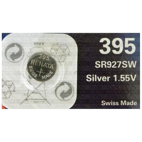 One (1) x Renata 395 Sr927Sw Sb-Ap Silver Oxide Watch Battery 1.55V Blister Packed