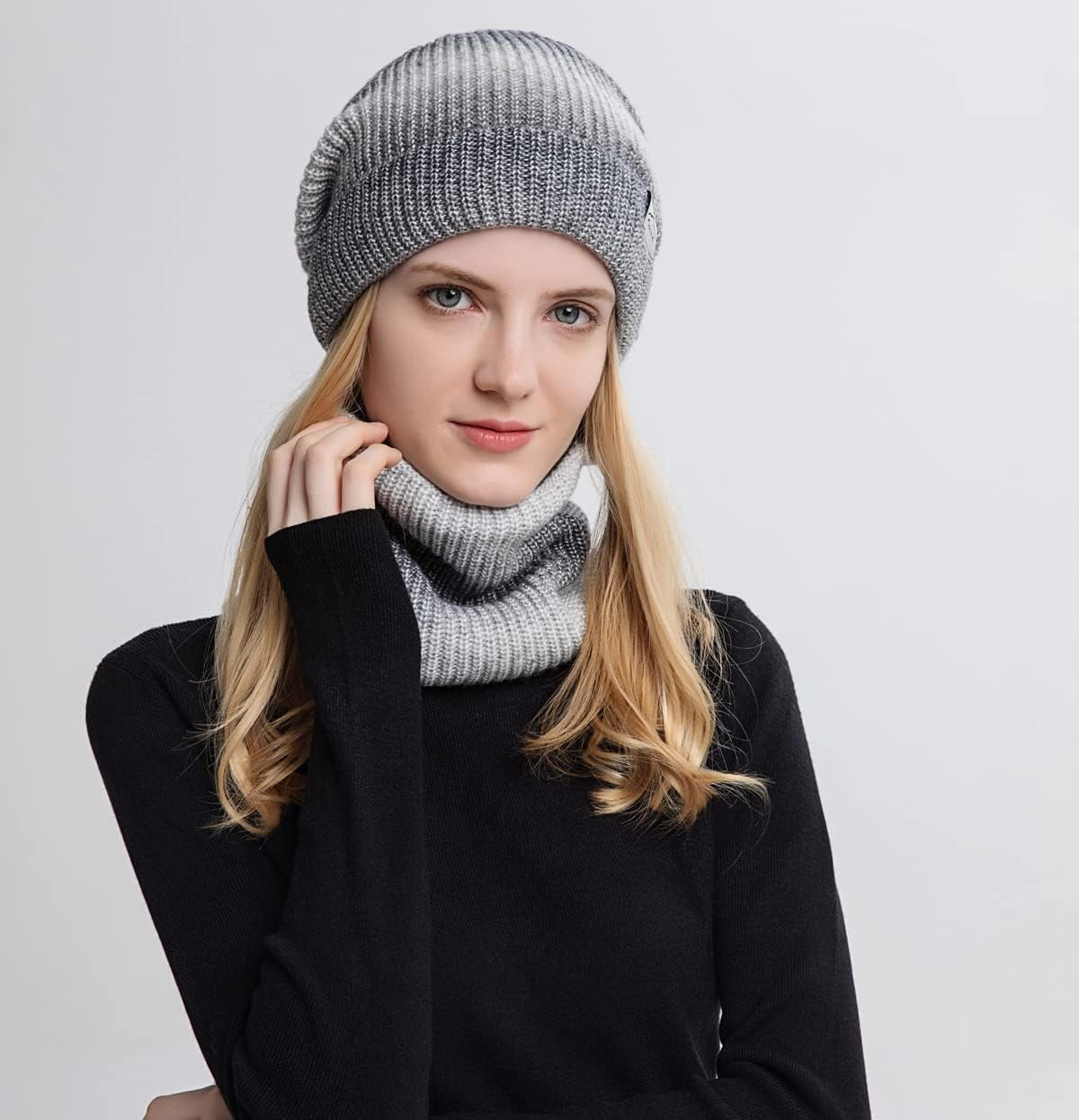 Zhengup Women Winter Beanie Hat with Face Shield Peruvian Circle Scarf Set Sherpa Ski Ear Flaps Hats Fleece Lined