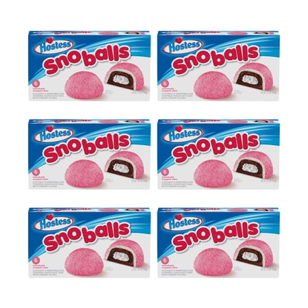 (36 Pack) Hostess Snoballs, Coconut-Covered Chocolate Cake With Creamy Filling, 1 Count Bags