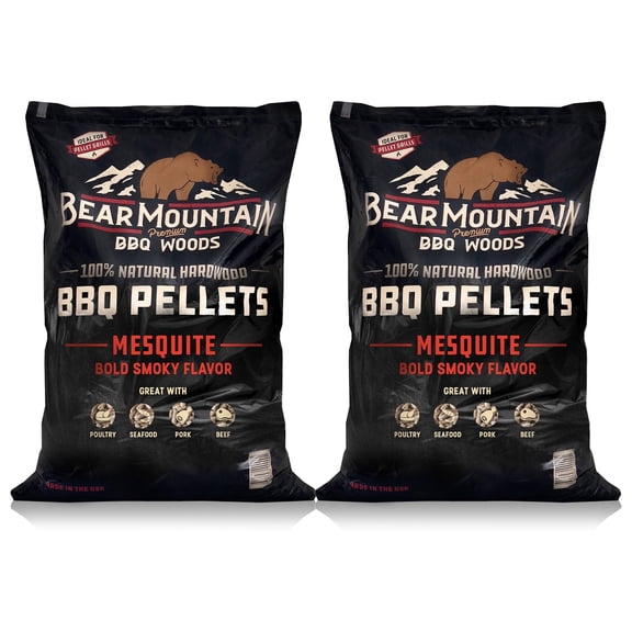 Bear Mountain BBQ All Natural Wood Mesquite Smoker Pellets, 40 lbs (2 Pack)