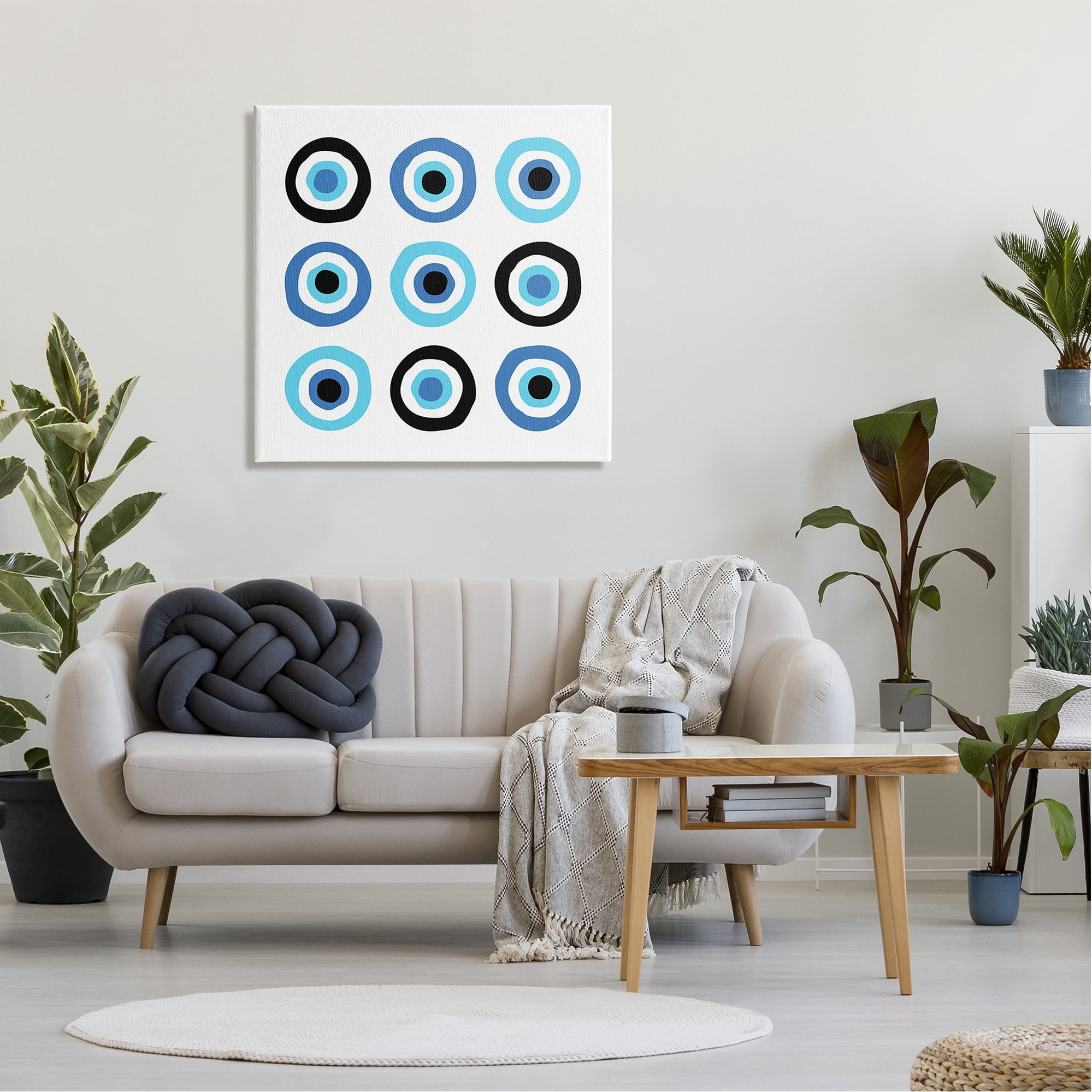 Stupell Industries Traditional Art Deco Evil Eyes Symbolic Spiral Amulets,30 x 30, Design by Martina Pavlova