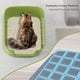 thumbnail image 4 of Arenero Grande para Gatos con Laterales Altos y Entrada Lateral 50 x 40 x 22 cm Profundo antisalpicaduras Ideal para Gatos de Interior Gris, 4 of 8