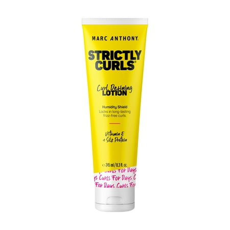 Marc Anthony Strictly Curls Curl Defining Lotion for Curly Hair with Silk Protein and Vitamin E, Sulfate Free 8.3 fl oz