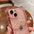 thumbnail image 4 of Compatible with iPhone Case,Cute Kawaii 3D Cartoon Heart Bear Camera Lens Protection Clear Shockproof Cover Phone Case (White,iPhone 12), 4 of 7