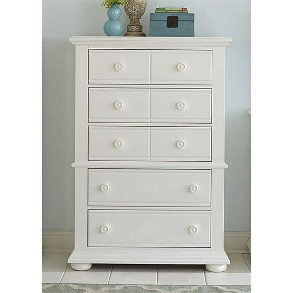 Liberty Furniture Summer House I 5 Drawer Chest in Oyster White