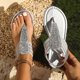 thumbnail image 1 of WILLBEST Sandalias De Mujer De Playa, Zapatos De Baile De Tacón Bajo De Goma Con Suela Completa Y Hebilla De Color Liso Para Mujer, 1 of 6