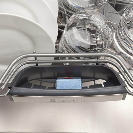 Bosch - 100 Series 24" Front Control Built-In Dishwasher with Hybrid Stainless Steel Tub - White