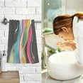 thumbnail image 7 of Yayeee 100% Cotton Hand Towels for Bathroom 16" x 28" Soft Absorbent Kitchen Towel, Colorful Black, 7 of 7