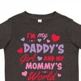 thumbnail image 4 of Inktastic Valentine's Day I'm My Daddy's Girl and My Mommy's World Girls Toddler T-Shirt, 4 of 5