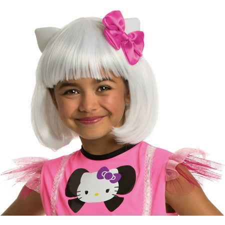 Rubies Hello Kitty White Bob Wig Child Halloween Costume Accessory