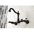 thumbnail image 3 of Kingston Brass KS1265PL Heritage Two-Handle Wall Mount Kitchen Faucet, Oil Rubbed Bronze, 3 of 5