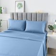 thumbnail image 5 of Lux Decor Collection Bed Sheets, 1800 Series Microfiber Deep Pocket Wrinkle, Fade, Stain Resistant King Sheets Set - Blue, 5 of 5