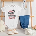 thumbnail image 3 of Proof Daddy Doesn’t Just Watch Movies Romper Boys or Girls Infant Baby Brisco Brands 12M, 3 of 6