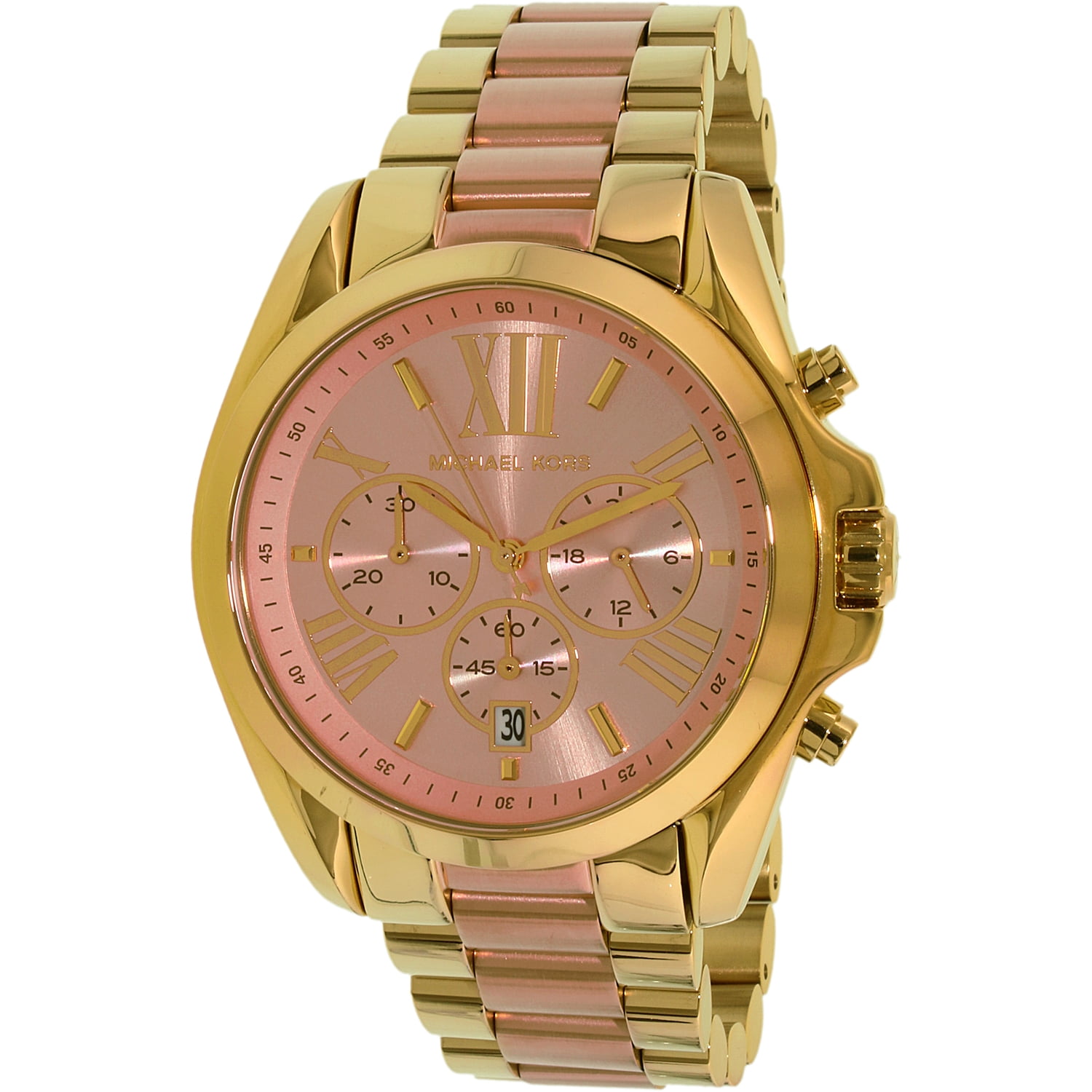 Michael Kors Women s Bradshaw MK6359 Gold Stainless Steel Quartz Fashion Watch Walmart