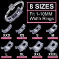 thumbnail image 2 of PinesC 8Pcs Invisible Ring Sizers for Loose Rings, Ring Guards with Holes, 8 Sizes Ring Size Adjuster, Anti-Slip Breathable Flexible Ring Spacers for Women Men, Fit for 1-10mm Width Ring, 2 of 5
