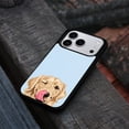 thumbnail image 4 of WIRESTER Shockproof Soft Rubber Cover Case for Apple iPhone 17 Pro 6.3" 2025, Animal Winking Golden Retriever On Light Blue Background, 4 of 5