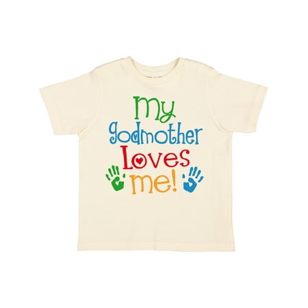 

Inktastic My Godmother Loves Me Outfit Gift Toddler Boy or Toddler Girl T-Shirt