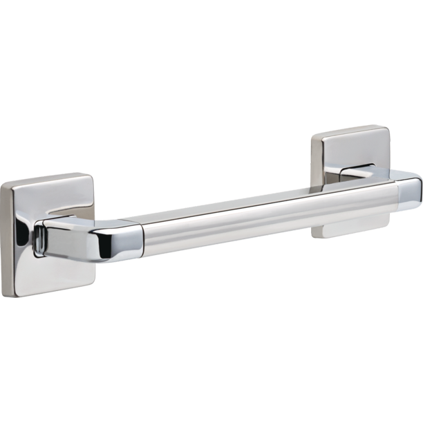 Delta 41912 12" Angular Modern Decorative ADA Grab Bar, Chrome