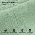 thumbnail image 2 of Canadian Linen Everest Bathmats, 2 Pack, 20"x30", Soft Absorbent Bath Mat Lightweight Quick Dry Washable Soft Shower with Greek Key Design, Sage Green, 2 of 9